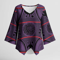 Lesotho Seanamarena Kimono Sleeve Blouse Basotho Traditional Blanket Style - Violet - Wonder Print Shop