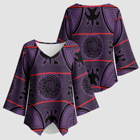 Lesotho Seanamarena Kimono Sleeve Blouse Basotho Traditional Blanket Style - Violet - Wonder Print Shop