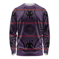 Lesotho Seanamarena Long Sleeve Shirt Basotho Traditional Blanket Style - Violet - Wonder Print Shop