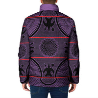 Lesotho Seanamarena Padded Jacket Basotho Traditional Blanket Style - Violet - Wonder Print Shop