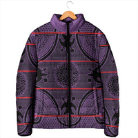 Lesotho Seanamarena Padded Jacket Basotho Traditional Blanket Style - Violet - Wonder Print Shop