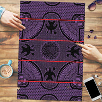 Lesotho Seanamarena Puzzle Basotho Traditional Blanket Style - Violet - Wonder Print Shop