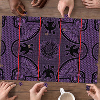 Lesotho Seanamarena Puzzle Basotho Traditional Blanket Style - Violet - Wonder Print Shop