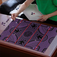 Lesotho Seanamarena Puzzle Basotho Traditional Blanket Style - Violet - Wonder Print Shop