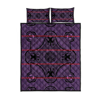 Lesotho Seanamarena Quilt Bed Set Basotho Traditional Blanket Style - Violet - Wonder Print Shop