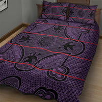 Lesotho Seanamarena Quilt Bed Set Basotho Traditional Blanket Style - Violet - Wonder Print Shop