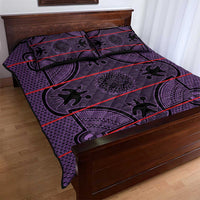 Lesotho Seanamarena Quilt Bed Set Basotho Traditional Blanket Style - Violet - Wonder Print Shop