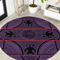 Lesotho Seanamarena Round Carpet Basotho Traditional Blanket Style - Violet - Wonder Print Shop