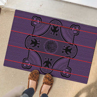 Lesotho Seanamarena Rubber Doormat Basotho Traditional Blanket Style - Violet - Wonder Print Shop