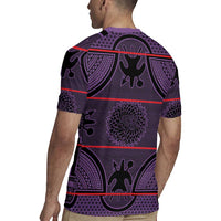 Lesotho Seanamarena Rugby Jersey Basotho Traditional Blanket Style - Violet - Wonder Print Shop