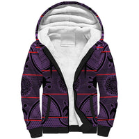 Lesotho Seanamarena Sherpa Hoodie Basotho Traditional Blanket Style - Violet - Wonder Print Shop