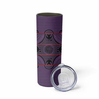 Lesotho Seanamarena Skinny Tumbler Basotho Traditional Blanket Style - Violet - Wonder Print Shop