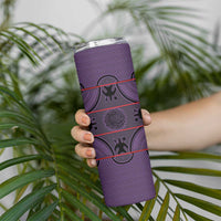 Lesotho Seanamarena Skinny Tumbler Basotho Traditional Blanket Style - Violet - Wonder Print Shop
