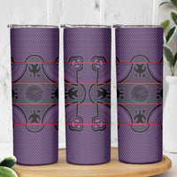 Lesotho Seanamarena Skinny Tumbler Basotho Traditional Blanket Style - Violet - Wonder Print Shop