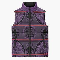 Lesotho Seanamarena Sleeveless Puffer Jacket Basotho Traditional Blanket Style - Violet - Wonder Print Shop