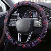 Lesotho Seanamarena Steering Wheel Cover Basotho Traditional Blanket Style - Violet - Wonder Print Shop