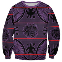 Lesotho Seanamarena Sweatshirt Basotho Traditional Blanket Style - Violet - Wonder Print Shop