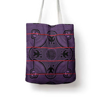 Lesotho Seanamarena Tote Bag Basotho Traditional Blanket Style - Violet - Wonder Print Shop