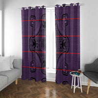 Lesotho Seanamarena Window Curtain Basotho Traditional Blanket Style - Violet - Wonder Print Shop