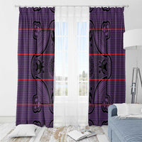 Lesotho Seanamarena Window Curtain Basotho Traditional Blanket Style - Violet - Wonder Print Shop