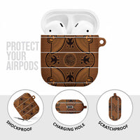 Lesotho Seanamarena AirPods Case Basotho Traditional Blanket Style - Orange - Wonder Print Shop