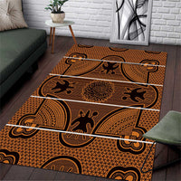 Lesotho Seanamarena Area Rug Basotho Traditional Blanket Style - Orange - Wonder Print Shop