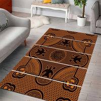 Lesotho Seanamarena Area Rug Basotho Traditional Blanket Style - Orange - Wonder Print Shop