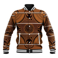Lesotho Seanamarena Baseball Jacket Basotho Traditional Blanket Style - Orange - Wonder Print Shop