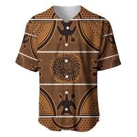 Lesotho Seanamarena Baseball Jersey Basotho Traditional Blanket Style - Orange - Wonder Print Shop