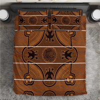 Lesotho Seanamarena Bedding Set Basotho Traditional Blanket Style - Orange - Wonder Print Shop