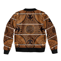 Lesotho Seanamarena Bomber Jacket Basotho Traditional Blanket Style - Orange - Wonder Print Shop