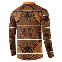 Lesotho Seanamarena Button Sweatshirt Basotho Traditional Blanket Style - Orange - Wonder Print Shop