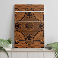 Lesotho Seanamarena Canvas Wall Art Basotho Traditional Blanket Style - Orange - Wonder Print Shop