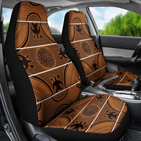 Lesotho Seanamarena Car Seat Cover Basotho Traditional Blanket Style - Orange - Wonder Print Shop