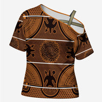 Lesotho Seanamarena Cross Shoulder Shirt Basotho Traditional Blanket Style - Orange - Wonder Print Shop