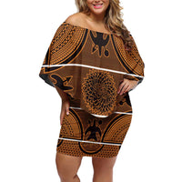 Lesotho Seanamarena Family Matching Off Shoulder Short Dress and Hawaiian Shirt Basotho Traditional Blanket Style - Orange - Wonder Print Shop