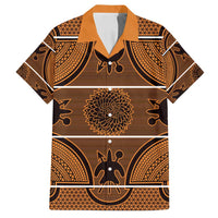 Lesotho Seanamarena Family Matching Summer Maxi Dress and Hawaiian Shirt Basotho Traditional Blanket Style - Orange - Wonder Print Shop