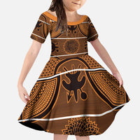 Lesotho Seanamarena Family Matching Tank Maxi Dress and Hawaiian Shirt Basotho Traditional Blanket Style - Orange - Wonder Print Shop