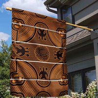 Lesotho Seanamarena Garden Flag Basotho Traditional Blanket Style - Orange - Wonder Print Shop