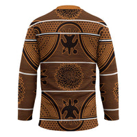 Lesotho Seanamarena Hockey Jersey Basotho Traditional Blanket Style - Orange - Wonder Print Shop