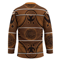 Lesotho Seanamarena Hockey Jersey Basotho Traditional Blanket Style - Orange - Wonder Print Shop