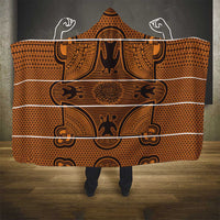 Lesotho Seanamarena Hooded Blanket Basotho Traditional Blanket Style - Orange - Wonder Print Shop