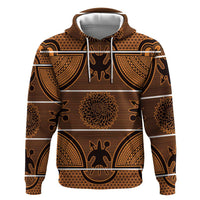 Lesotho Seanamarena Hoodie Basotho Traditional Blanket Style - Orange - Wonder Print Shop