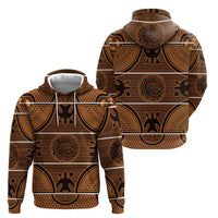 Lesotho Seanamarena Hoodie Basotho Traditional Blanket Style - Orange - Wonder Print Shop