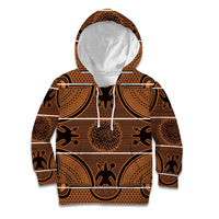 Lesotho Seanamarena Kid Hoodie Basotho Traditional Blanket Style - Orange - Wonder Print Shop