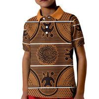 Lesotho Seanamarena Kid Polo Shirt Basotho Traditional Blanket Style - Orange - Wonder Print Shop