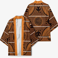 Lesotho Seanamarena Kimono Basotho Traditional Blanket Style - Orange - Wonder Print Shop