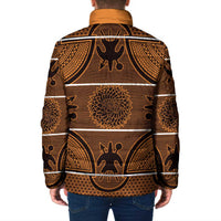 Lesotho Seanamarena Padded Jacket Basotho Traditional Blanket Style - Orange - Wonder Print Shop