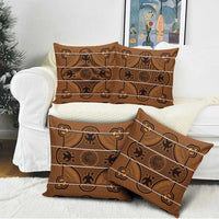 Lesotho Seanamarena Pillow Cover Basotho Traditional Blanket Style - Orange - Wonder Print Shop