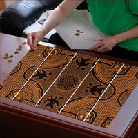 Lesotho Seanamarena Puzzle Basotho Traditional Blanket Style - Orange - Wonder Print Shop